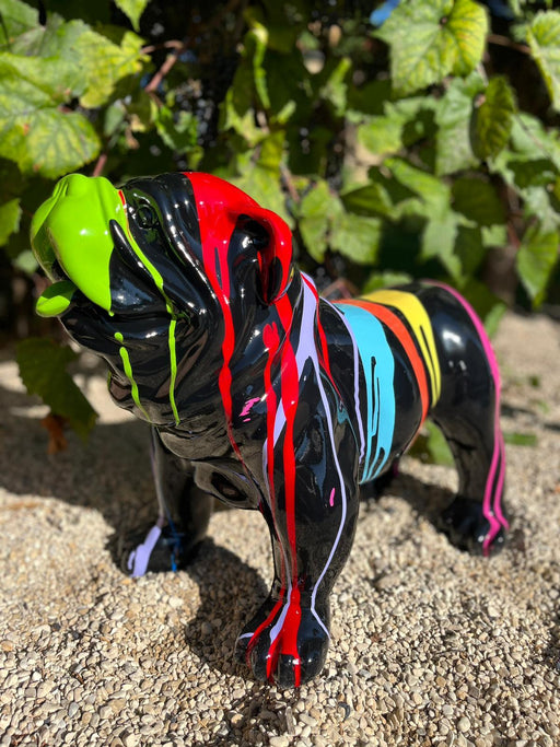🔥 OFFRE LIMITÉE - Statue BULLDOG UK 30cm - BLACK TRASH 🔥 - MUZZANO