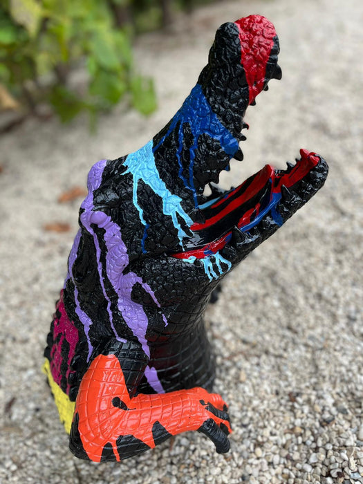 🔥 OFFRE LIMITÉE - Statue CROCODILE 50cm - BLACK TRASH 🔥 - MUZZANO