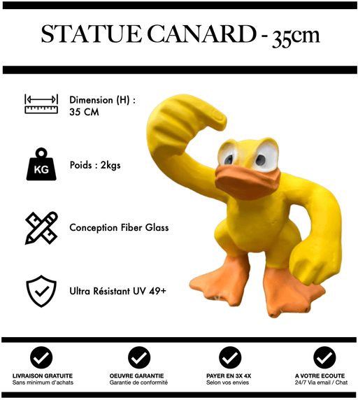 Sculpture Canard Resine 35cm Statue - Nature - MUZZANO