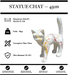 Sculpture Chat Resine 45cm Statue - Graffiti Blanc - MUZZANO