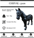 Sculpture Cheval Resine 50cm Statue - Noir - MUZZANO