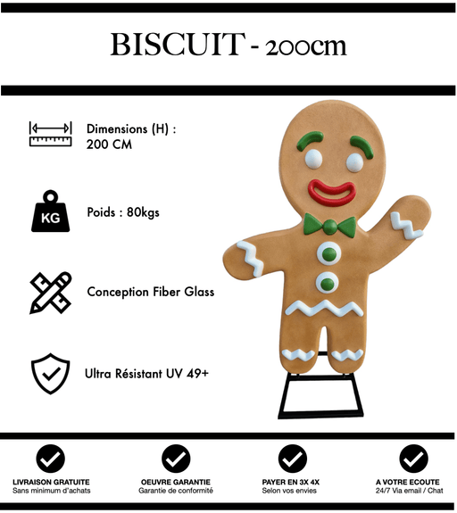 Sculpture Cookie Resine 200cm Statue - Nature - MUZZANO