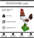 Sculpture Coq Resine 30cm Statue - Marron - MUZZANO