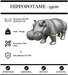 Sculpture Hippopotame Resine 95cm Statue - Nature - MUZZANO