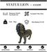 Sculpture Lion Resine 100cm Statue - Gold Trash - MUZZANO