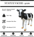 Sculpture Vache Resine 90cm Statue - Naturel - MUZZANO
