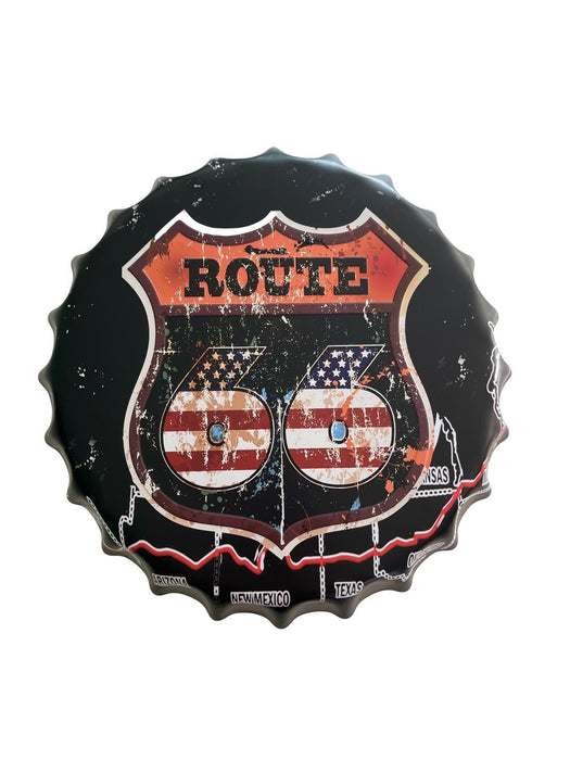 CAPSULE MÉTAL ROUTE 66 DIAM.40CM - CAPSULE DECO - MUZZANO