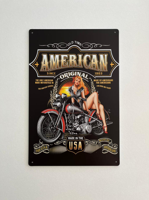 PLAQUE MÉTAL AMERICAN ORIGINAL 30X20 CM - PLAQUE DECORATIVE - MUZZANO