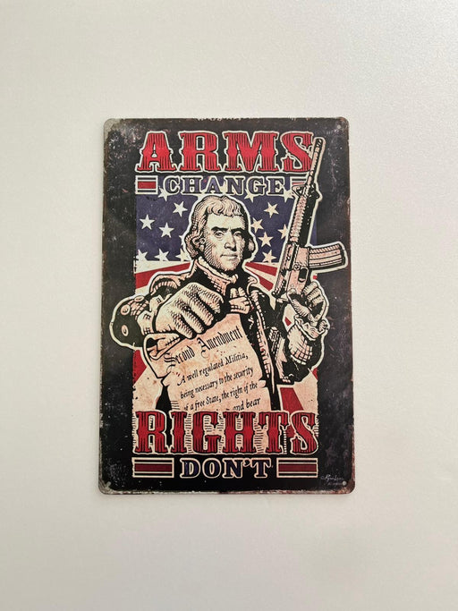 PLAQUE MÉTAL ARMS 30X20 CM - PLAQUE DECORATIVE - MUZZANO