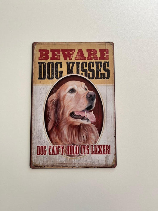 PLAQUE MÉTAL BEWARE 30X20 CM - PLAQUE DECORATIVE - MUZZANO