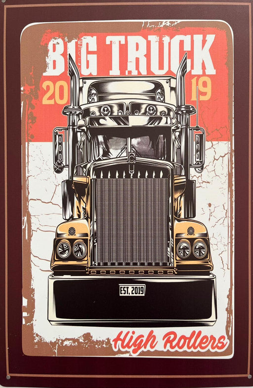 PLAQUE MÉTAL BIG TRUCK 30X20 CM - PLAQUE DECORATIVE - MUZZANO