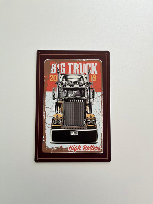 PLAQUE MÉTAL BIG TRUCK 30X20 CM - PLAQUE DECORATIVE - MUZZANO