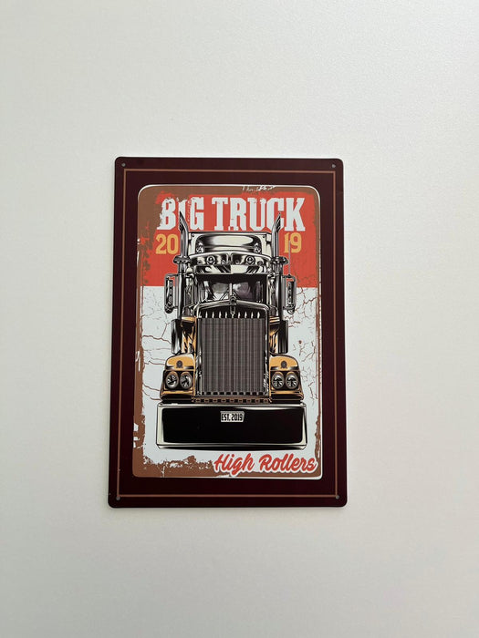 PLAQUE MÉTAL BIG TRUCK 30X20 CM - PLAQUE DECORATIVE - MUZZANO