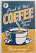 PLAQUE MÉTAL CAFÉ 30X20 CM - PLAQUE DECORATIVE - MUZZANO