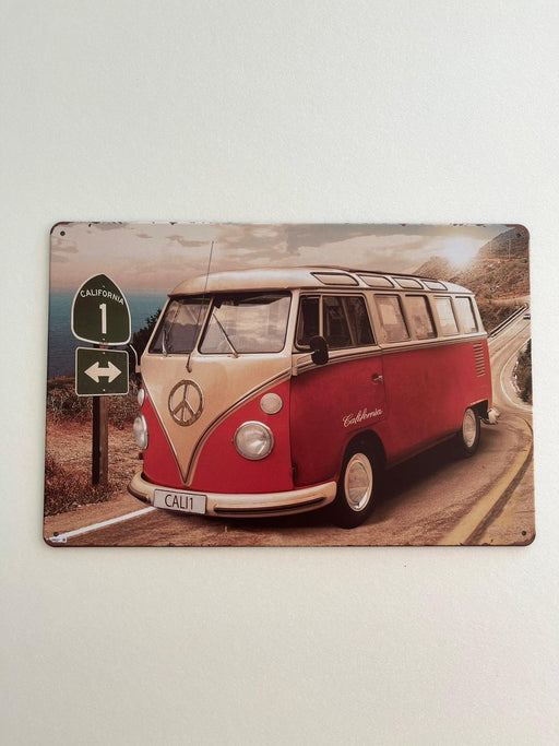 PLAQUE MÉTAL COMBI VOLKSWAGEN 20X30 - PLAQUE DECORATIVE - MUZZANO