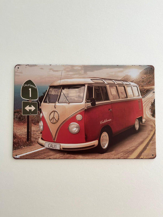 PLAQUE MÉTAL COMBI VOLKSWAGEN 20X30 - PLAQUE DECORATIVE - MUZZANO