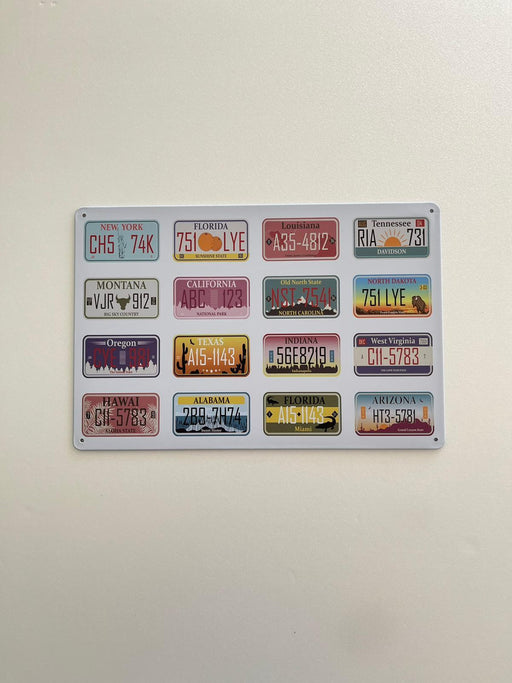 PLAQUE MÉTAL ETAT 30X20 CM - PLAQUE DECORATIVE - MUZZANO