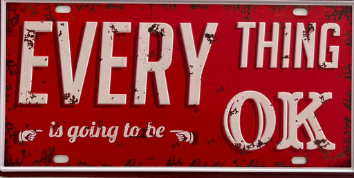 PLAQUE MÉTAL EVERYTHING 15x30 CM - PLAQUE DECORATIVE - MUZZANO