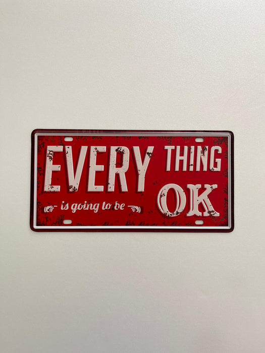 PLAQUE MÉTAL EVERYTHING 15x30 CM - PLAQUE DECORATIVE - MUZZANO