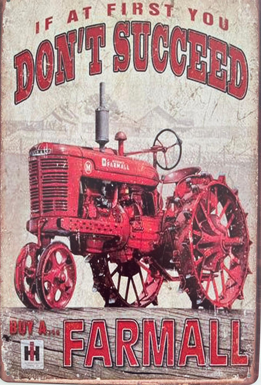 PLAQUE MÉTAL FARMALL 30X20 CM - PLAQUE DECORATIVE - MUZZANO
