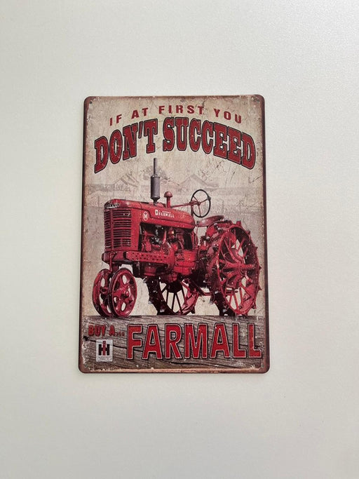 PLAQUE MÉTAL FARMALL 30X20 CM - PLAQUE DECORATIVE - MUZZANO