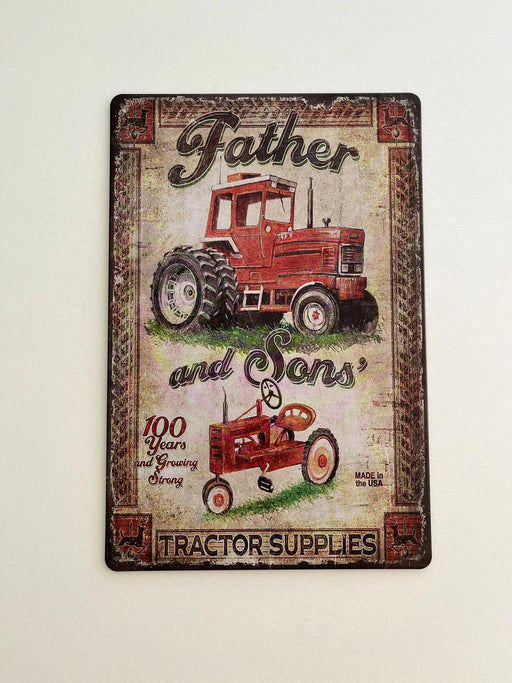 PLAQUE MÉTAL FATHER AND SONS 30X20 CM - PLAQUE DECORATIVE - MUZZANO