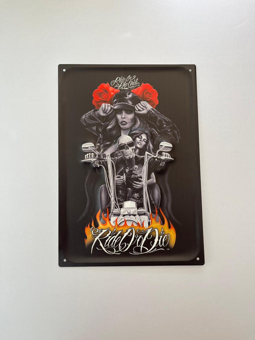 PLAQUE MÉTAL FLAMME 30X40 CM - PLAQUE DECORATIVE - MUZZANO