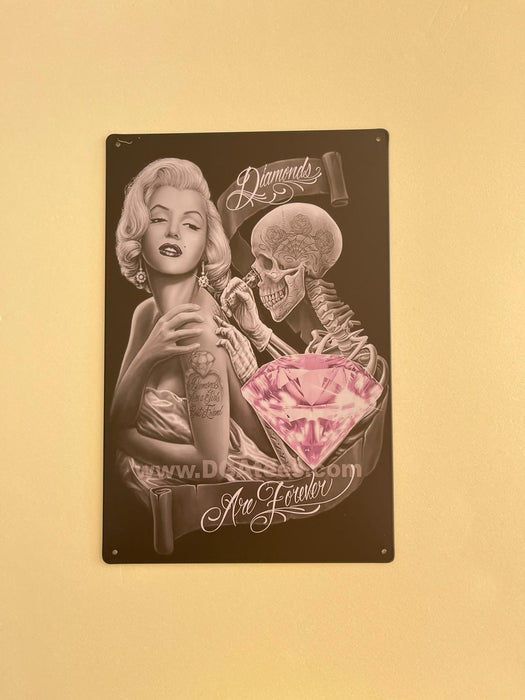 PLAQUE MÉTAL FOREVER 30X20 CM - PLAQUE DECORATIVE - MUZZANO