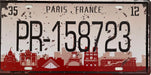 PLAQUE MÉTAL FRANCE PARIS 15x30 CM - PLAQUE DECORATIVE - MUZZANO