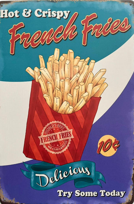 PLAQUE MÉTAL FRITE 30X20 CM - PLAQUE DECORATIVE - MUZZANO