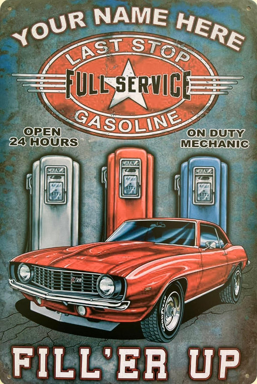 PLAQUE MÉTAL FULL SERVICE 30X20 CM - PLAQUE DECORATIVE - MUZZANO