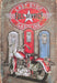 PLAQUE MÉTAL FULL SERVICE GASOLINE BIKE 30X20 CM - PLAQUE DECORATIVE - MUZZANO