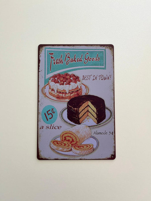 PLAQUE MÉTAL GATEAU 30X20 CM - PLAQUE DECORATIVE - MUZZANO
