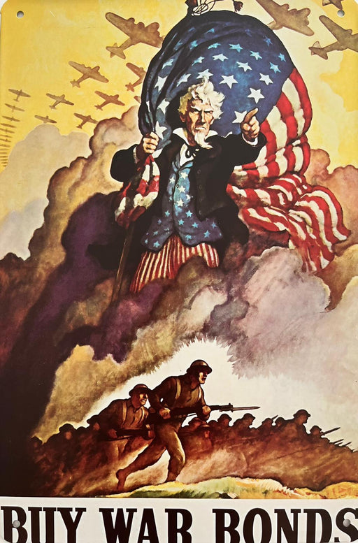 PLAQUE MÉTAL GUERRE 30X20 CM - PLAQUE DECORATIVE - MUZZANO