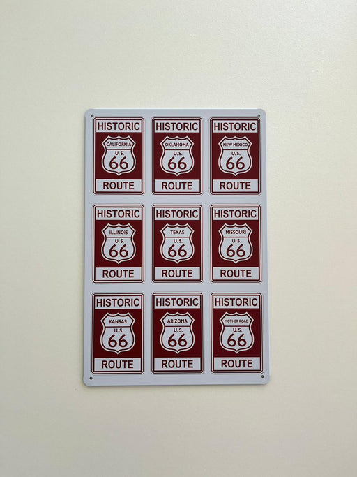 PLAQUE MÉTAL HISTORIC 66 30X20 CM - PLAQUE DECORATIVE - MUZZANO