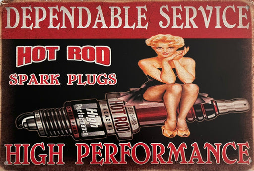 PLAQUE MÉTAL HOT ROD 30X20 CM - PLAQUE DECORATIVE - MUZZANO