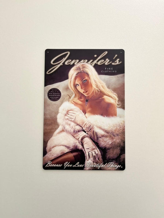 PLAQUE MÉTAL JENNIFER 30X20 CM - PLAQUE DECORATIVE - MUZZANO