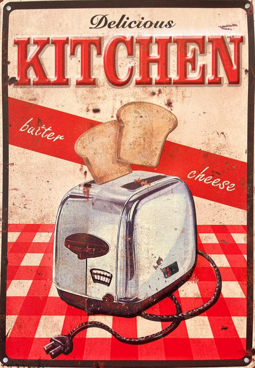 PLAQUE MÉTAL KITCHEN 30X40 CM - PLAQUE DECORATIVE - MUZZANO