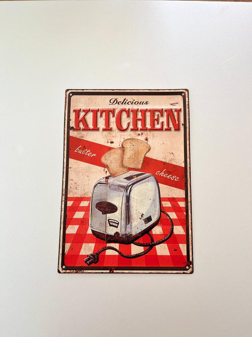 PLAQUE MÉTAL KITCHEN 30X40 CM - PLAQUE DECORATIVE - MUZZANO