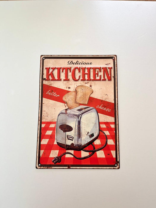 PLAQUE MÉTAL KITCHEN 30X40 CM - PLAQUE DECORATIVE - MUZZANO