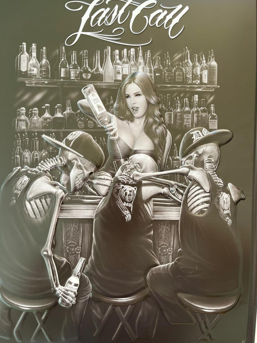 PLAQUE MÉTAL LAST CALL 30X40 CM - PLAQUE DECORATIVE - MUZZANO