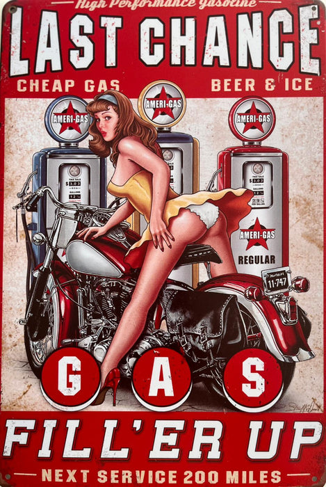 PLAQUE MÉTAL LAST CHANCE 30X20 CM - PLAQUE DECORATIVE - MUZZANO