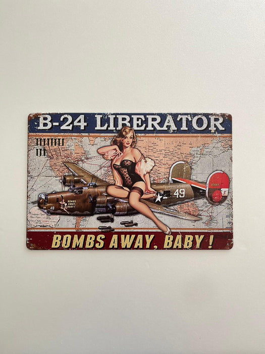 PLAQUE MÉTAL LIBERATOR 30X20 CM - PLAQUE DECORATIVE - MUZZANO