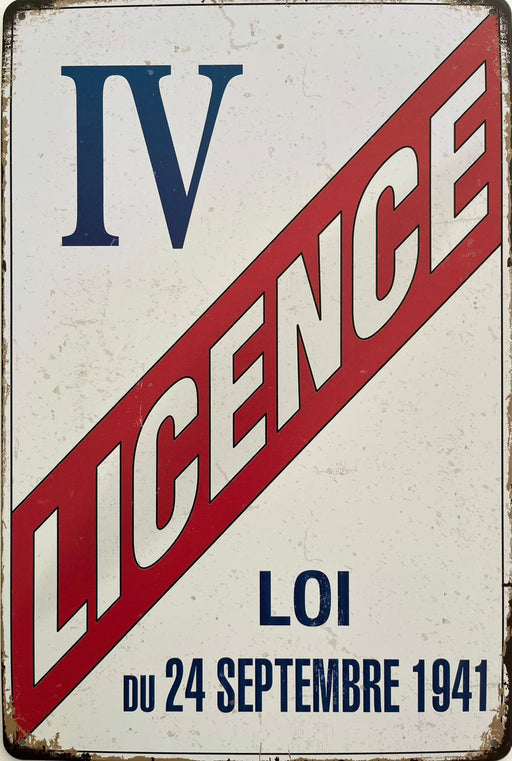 PLAQUE MÉTAL LICENCE 30X20 CM - PLAQUE DECORATIVE - MUZZANO