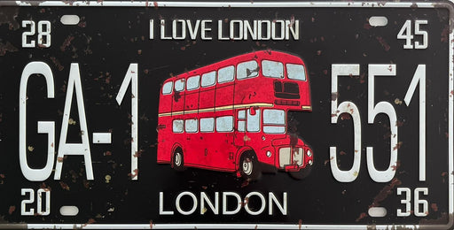PLAQUE MÉTAL LONDRES 15x30 CM - PLAQUE DECORATIVE - MUZZANO
