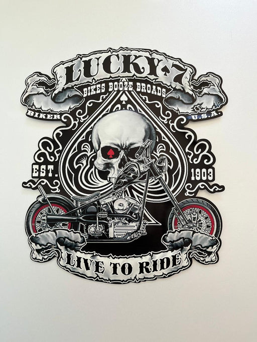 PLAQUE MÉTAL LUCKY 30X40 CM - PLAQUE DECORATIVE - MUZZANO