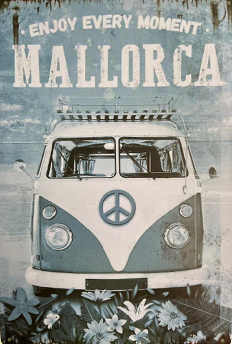 PLAQUE MÉTAL MALLORCA 30X20 CM - PLAQUE DECORATIVE - MUZZANO