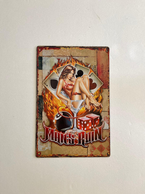 PLAQUE MÉTAL MANS 30X20 CM - PLAQUE DECORATIVE - MUZZANO