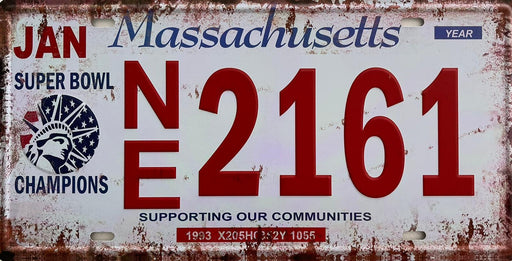 PLAQUE MÉTAL MASSACHUSETTS 15x30 CM - PLAQUE DECORATIVE - MUZZANO