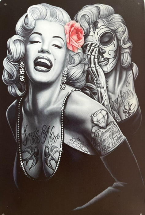 PLAQUE MÉTAL MONRO DARK 30X20 CM - PLAQUE DECORATIVE - MUZZANO